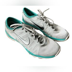 Nike Flex Supreme TR3 Womens 683138 007 Gray Blue Teal Running Shoe Size 6